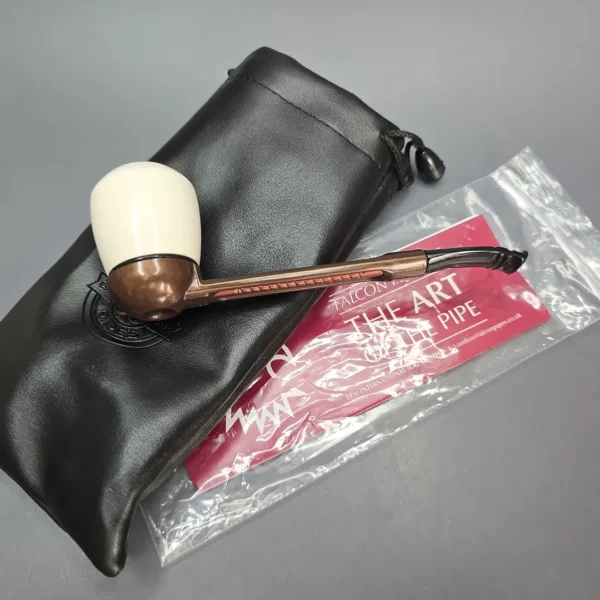 Falcon Extra Curved Dental w/ MBSD Meerschaum Billiard Block Meerschaum Bowl Pipe, New - Image 14