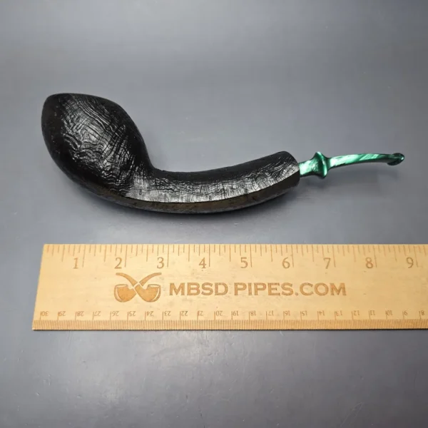 Buckeye Hand Made Magnum Sandblasted Long Shank Egg Briar Pipe, New - Image 12