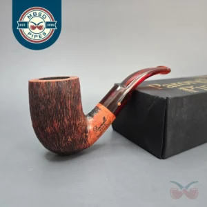 Paronelli Vogue Wire Rusticated Stack Estate Briar Pipe, Italian Estates