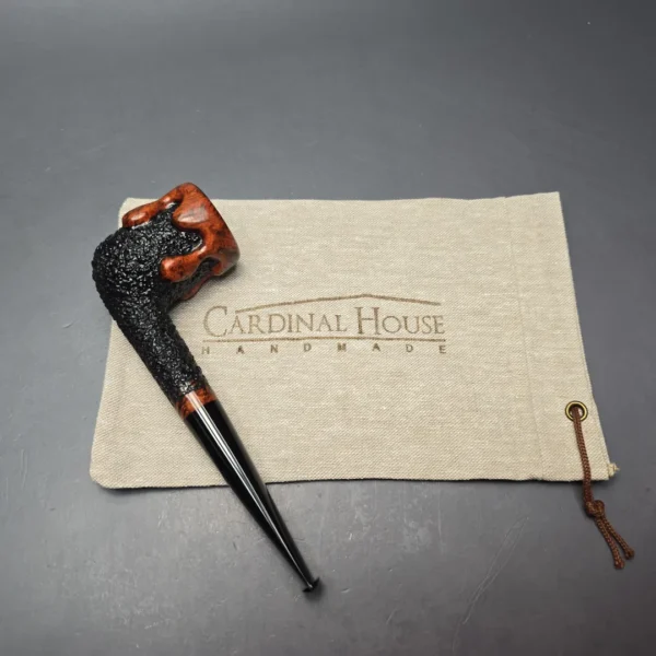 Walt Cannoy Cardinal House Morton Wax Drip Billiard Handmade Briar Pipe, New - Image 14