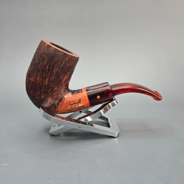 Paronelli Vogue Wire Rusticated Stack Estate Briar Pipe, Italian Estates - Image 3