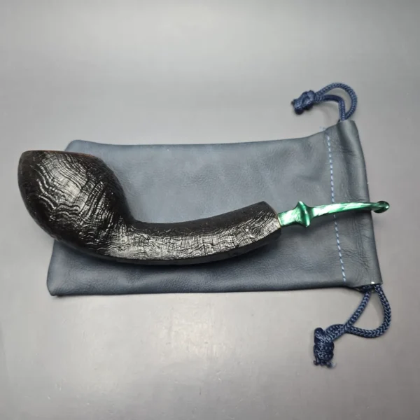 Buckeye Hand Made Magnum Sandblasted Long Shank Egg Briar Pipe, New - Image 15