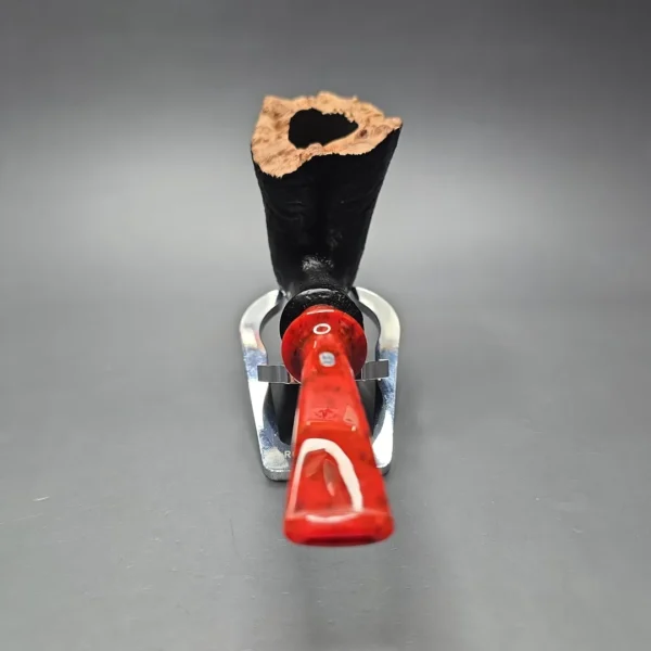Chacom Fleur Black Sandblasted Freehand Estate Briar Pipe, Unsmoked - Image 5