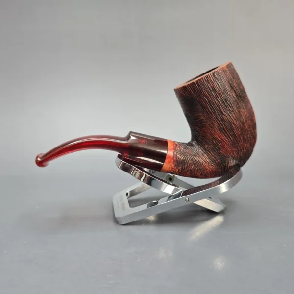 Paronelli Vogue Wire Rusticated Stack Estate Briar Pipe, Italian Estates - Image 5