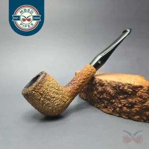 Peterson (c.1970s-80s) Tawny Rusticated Billiard African Block Meerschaum Pipe, Irish Estates