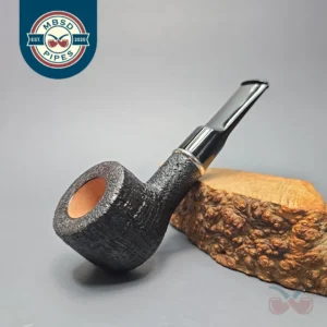 Buckeye Hand Made Sandblasted Pot w/ Nickel, Briar Pipe, New