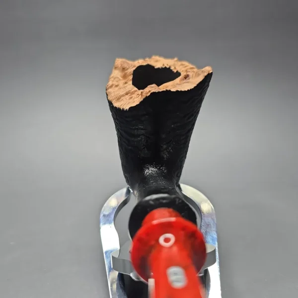 Chacom Fleur Black Sandblasted Freehand Estate Briar Pipe, Unsmoked - Image 6