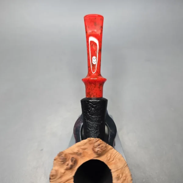 Chacom Fleur Black Sandblasted Freehand Estate Briar Pipe, Unsmoked - Image 8