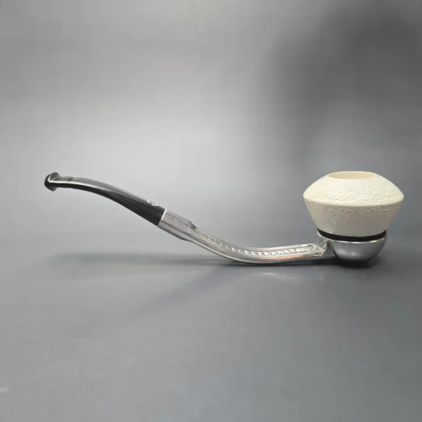 Falcon Bent Multipurpose w/ MBSD Meerschaum Dublin Block Meerschaum Bowl Pipe, New - Image 4