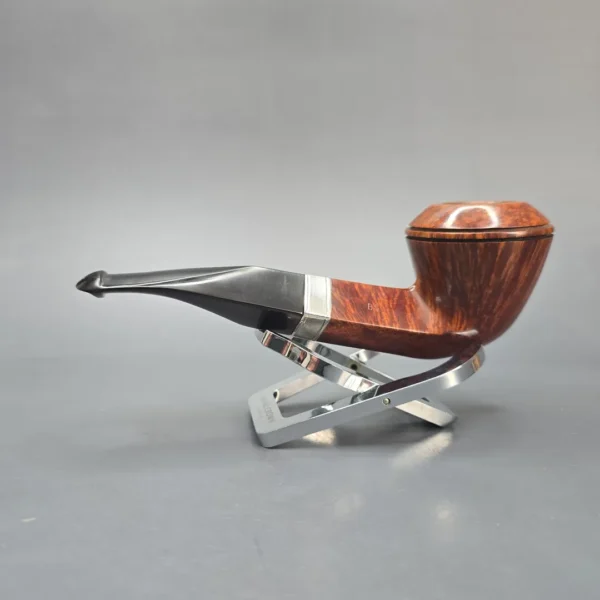 Peterson Flame Grain B5 Smooth Bulldog w/ Silver Estate Briar Pipe, Irish Estates - Image 4