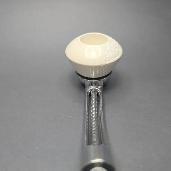 Falcon Bent Multipurpose w/ MBSD Meerschaum Dublin Block Meerschaum Bowl Pipe, New - Image 6