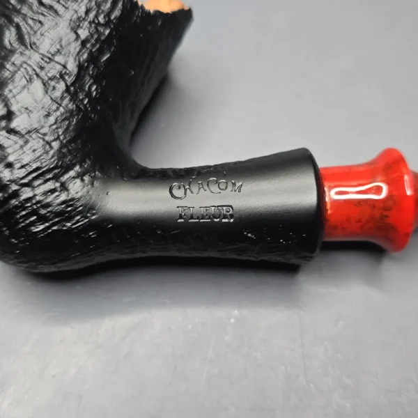 Chacom Fleur Black Sandblasted Freehand Estate Briar Pipe, Unsmoked - Image 11