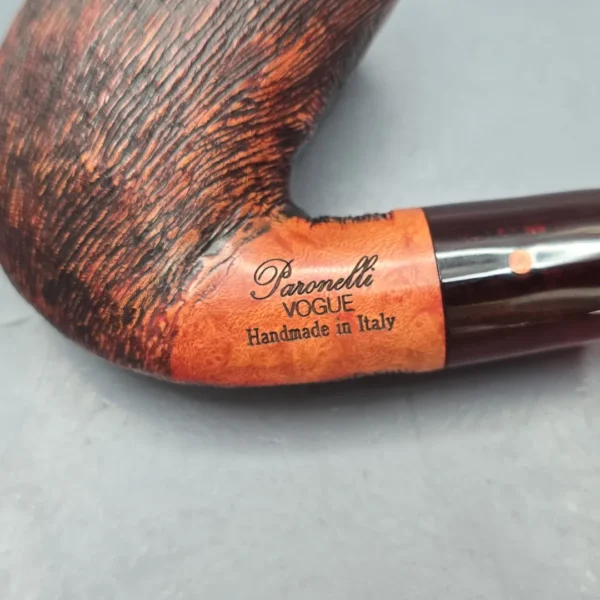 Paronelli Vogue Wire Rusticated Stack Estate Briar Pipe, Italian Estates - Image 12