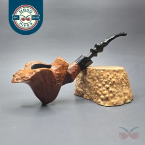 Preben Holm Delight XL Partially Sandblasted Freehand Estate Briar Pipe, Danish Estates