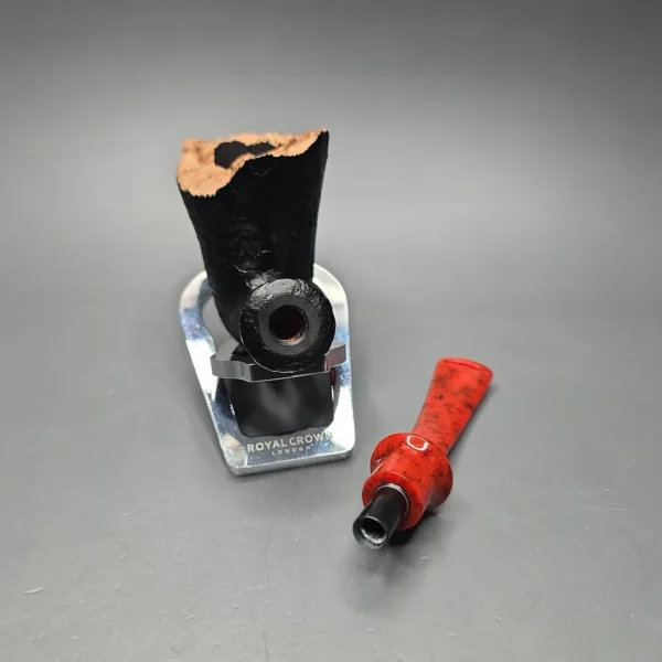 Chacom Fleur Black Sandblasted Freehand Estate Briar Pipe, Unsmoked - Image 14