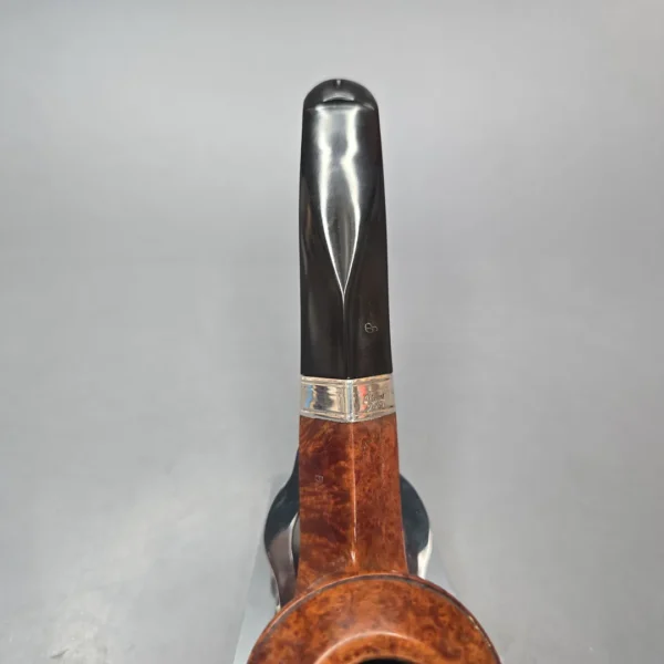 Peterson Flame Grain B5 Smooth Bulldog w/ Silver Estate Briar Pipe, Irish Estates - Image 8