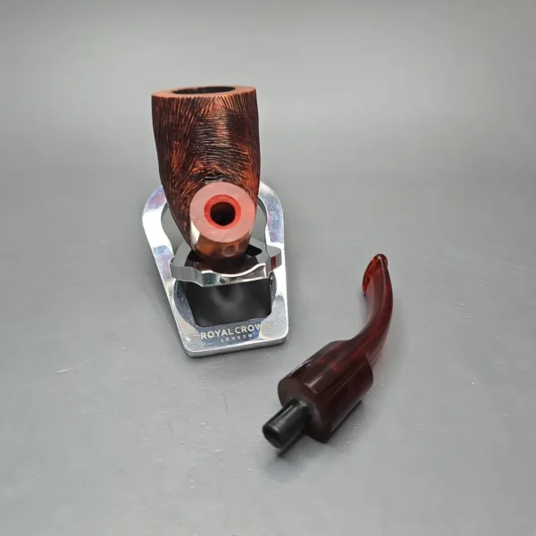 Paronelli Vogue Wire Rusticated Stack Estate Briar Pipe, Italian Estates - Image 15