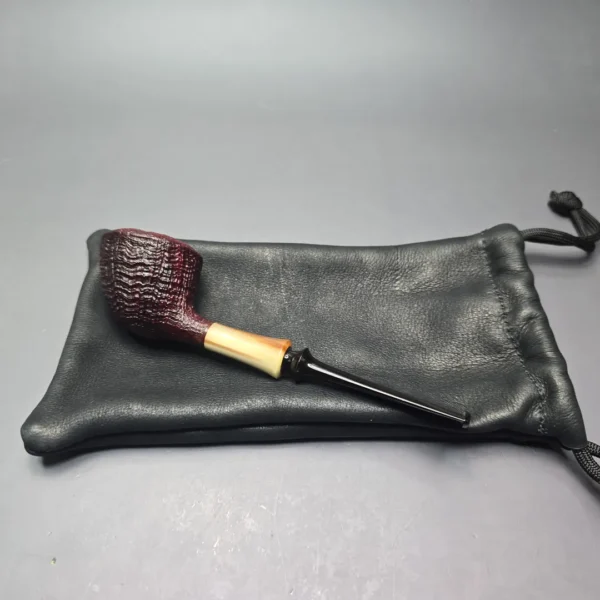 Adam Remington Sandblasted Dublin w/ Horn Estate Briar Pipe, American Estates - Image 14