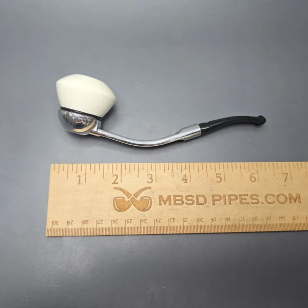 Falcon Bent Multipurpose w/ MBSD Meerschaum Dublin Block Meerschaum Bowl Pipe, New - Image 11