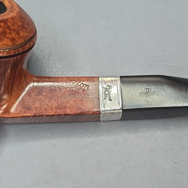Peterson Flame Grain B5 Smooth Bulldog w/ Silver Estate Briar Pipe, Irish Estates - Image 11