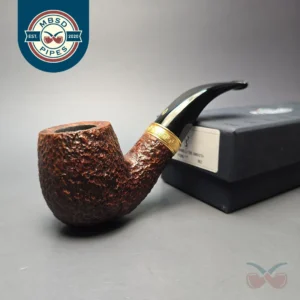 Savinelli Tevere 616 KS Rusticated Bent Billiard Estate Briar Pipe, Irish Estates, 6mm