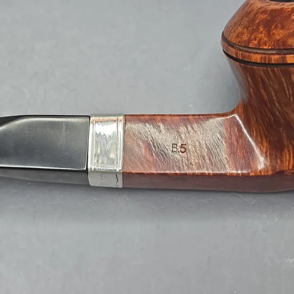 Peterson Flame Grain B5 Smooth Bulldog w/ Silver Estate Briar Pipe, Irish Estates - Image 12
