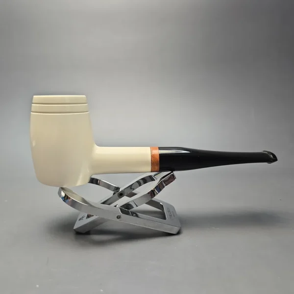 MBSD Meerschaum Deluxe Smooth "Whittler" Poker with Briar-Mortise (New) - Image 3