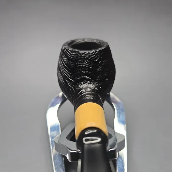 MBSD Briars By Piero Vitale Vintage Sandblasted Author w/ Boxwood, Briar Pipe, New - Image 6