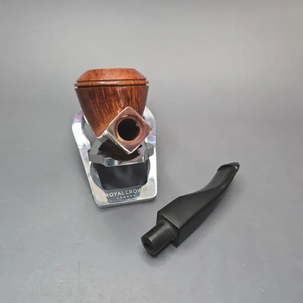 Peterson Flame Grain B5 Smooth Bulldog w/ Silver Estate Briar Pipe, Irish Estates - Image 15