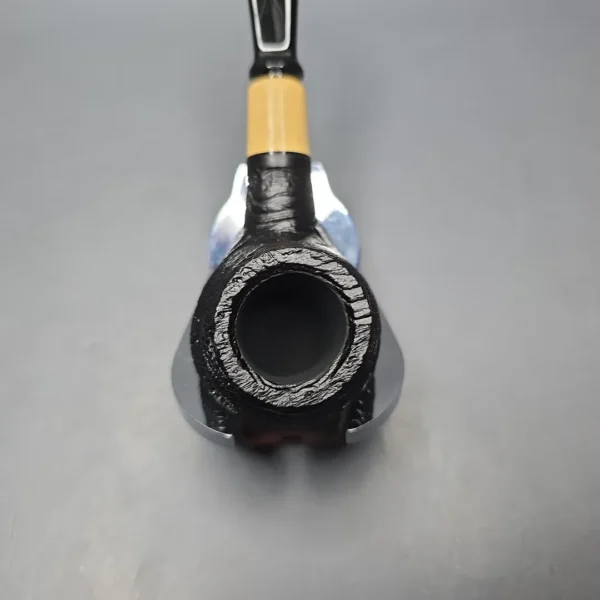 MBSD Briars By Piero Vitale Vintage Sandblasted Author w/ Boxwood, Briar Pipe, New - Image 7