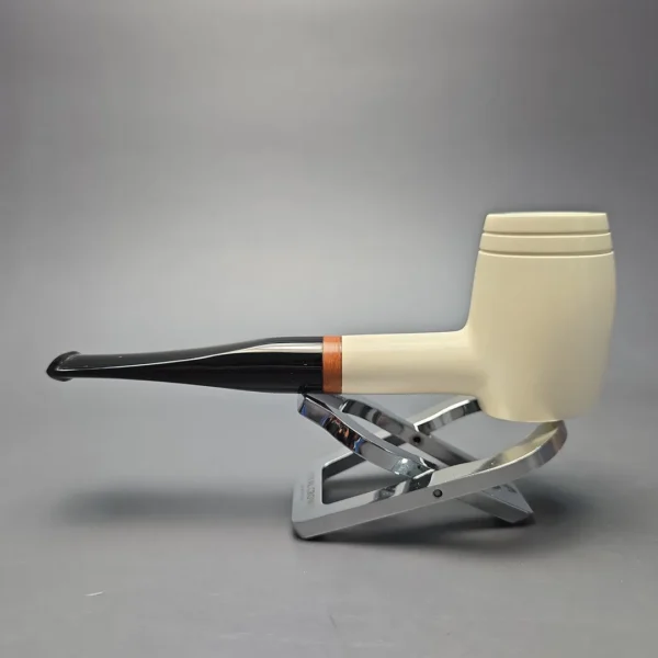 MBSD Meerschaum Deluxe Smooth "Whittler" Poker with Briar-Mortise (New) - Image 5
