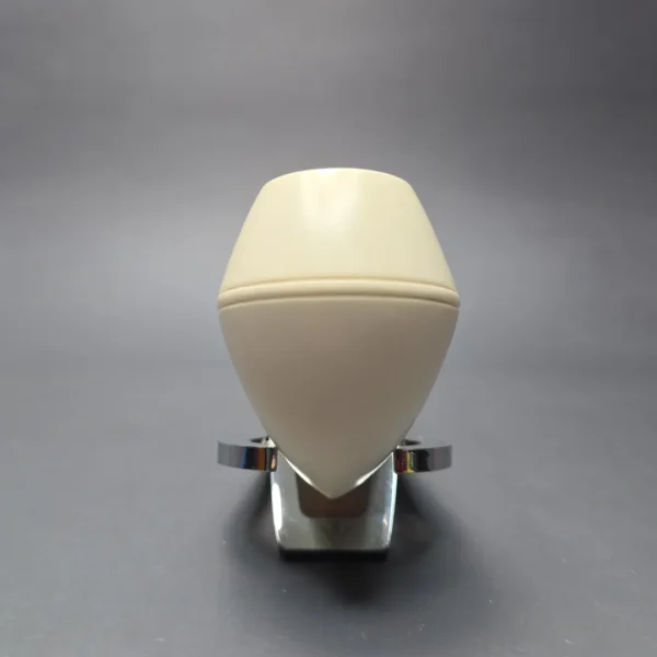 MBSD Meerschaum Silver Smooth Danish Bulldog Reverse Calabash Block Meerschaum Pipe, New - Image 3