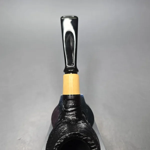 MBSD Briars By Piero Vitale Vintage Sandblasted Author w/ Boxwood, Briar Pipe, New - Image 8