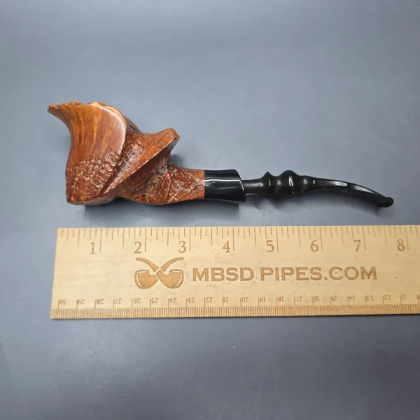 Preben Holm Delight XL Partially Sandblasted Freehand Estate Briar Pipe, Danish Estates - Image 12