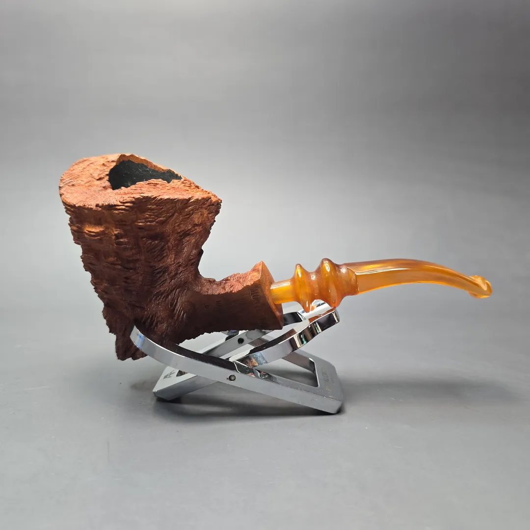 Monte Verdi (Preben Holm) Golden Tan Rusticated Freehand Estate Briar Pipe, Unsmoked - Image 2