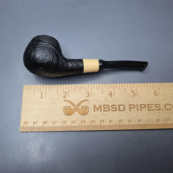 MBSD Briars By Piero Vitale Vintage Sandblasted Author w/ Boxwood, Briar Pipe, New - Image 12