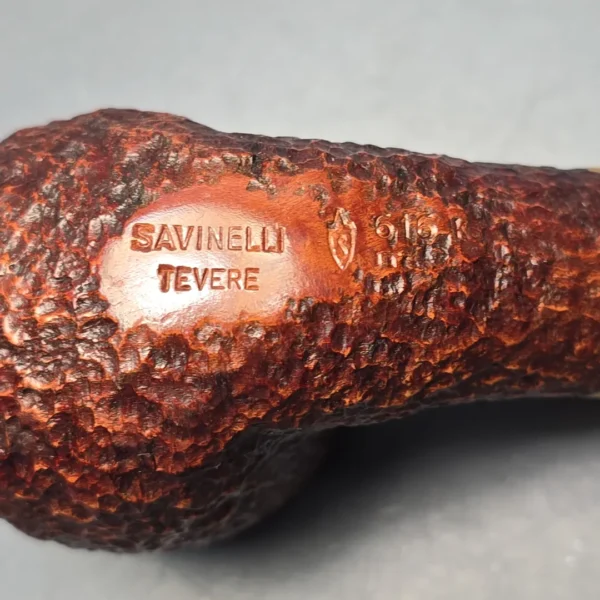 Savinelli Tevere 616 KS Rusticated Bent Billiard Estate Briar Pipe, Irish Estates, 6mm - Image 11