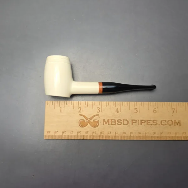 MBSD Meerschaum Deluxe Smooth "Whittler" Poker with Briar-Mortise (New) - Image 11