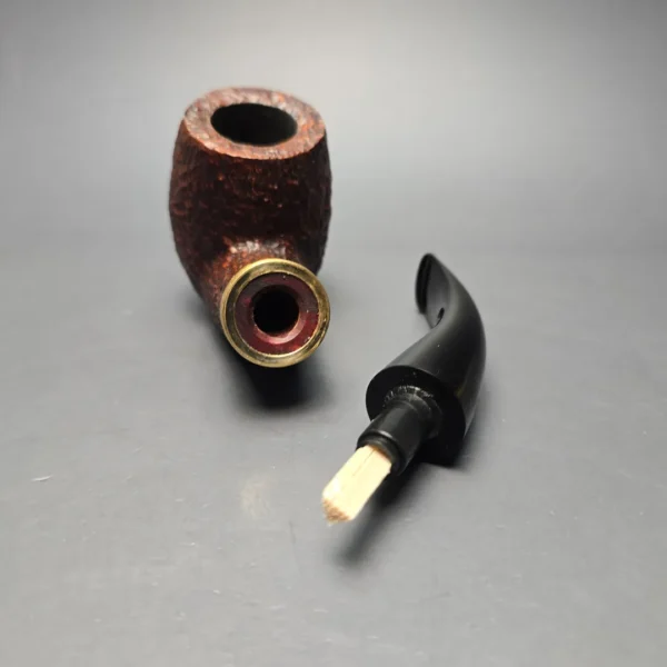 Savinelli Tevere 616 KS Rusticated Bent Billiard Estate Briar Pipe, Irish Estates, 6mm - Image 14