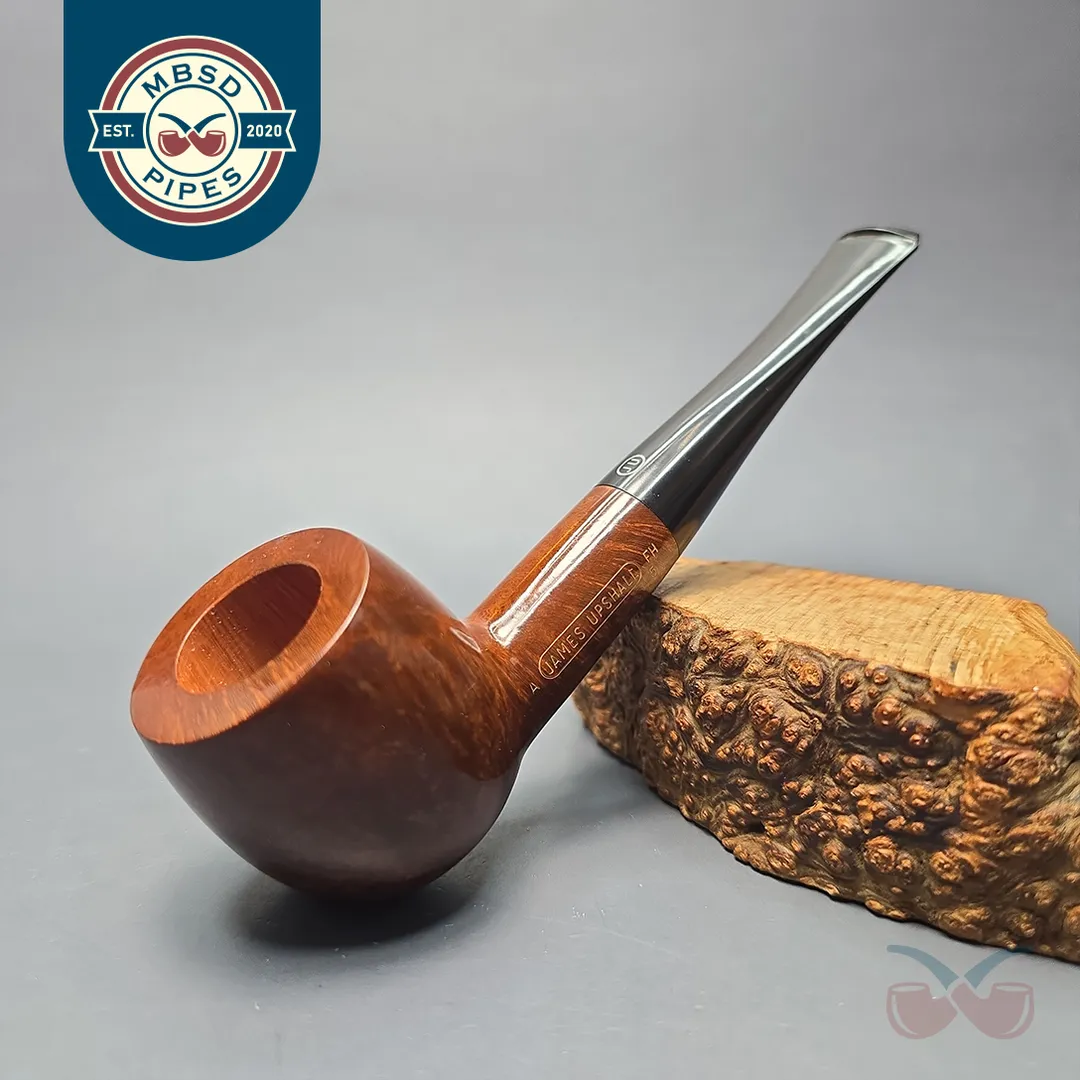 James Upshall A Grade Group 5 Smooth Apple Estate Briar Pipe, Unsmoked