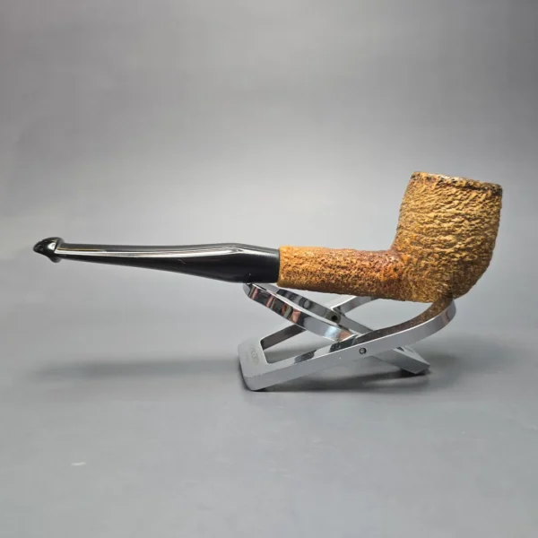 Peterson (c.1970s-80s) Tawny Rusticated Billiard African Block Meerschaum Pipe, Irish Estates - Image 4