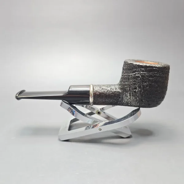 Buckeye Hand Made Sandblasted Pot w/ Nickel, Briar Pipe, New - Image 4