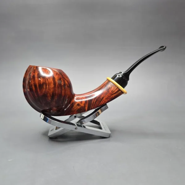 MBSD Briars Modern Masters 2 Smooth Blowfish w/ Boxwood Handmade Briar Pipe, New - Image 3