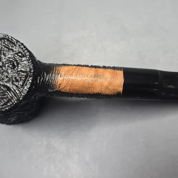 Savinelli 150th Anniversary Capri Root Briar 310 KS Rusticated Poker Briar Pipe, New - Image 11