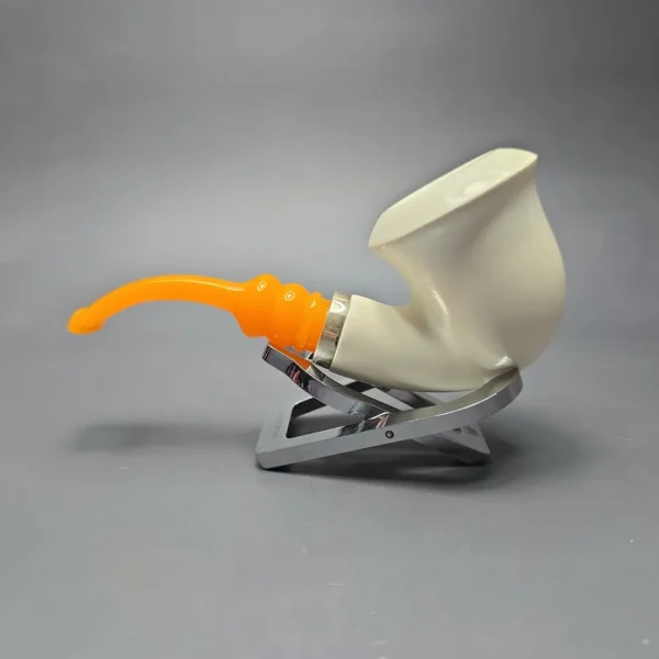 MBSD Meerschaum Smooth Reverse Calabash Block Meerschaum Pipe, New - Image 5