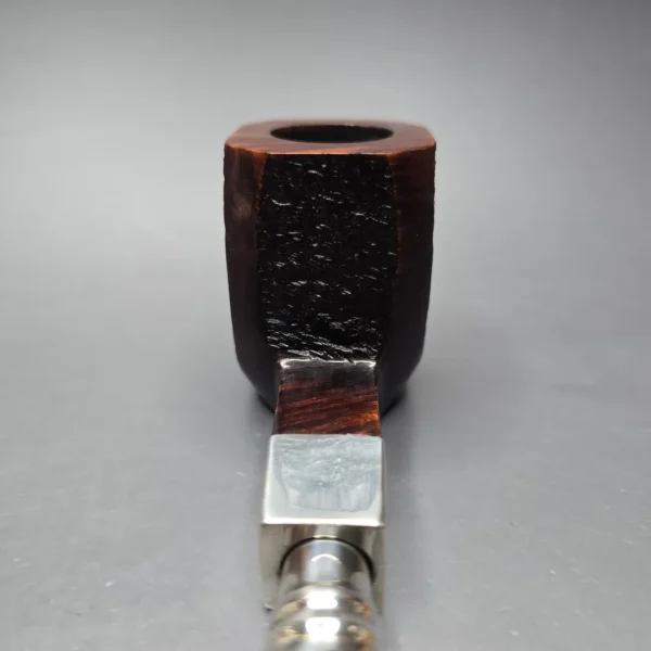 Ferndown Bark 3 Star Partially Rusticated Panel w/ Silver Estate Briar Pipe,English Estates - Image 5