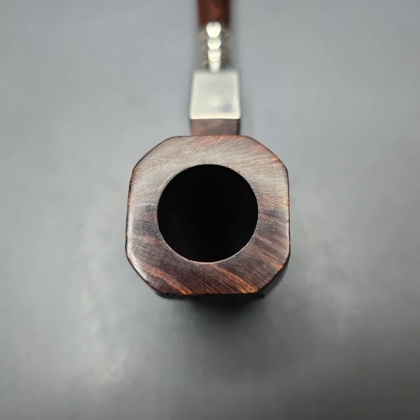 Ferndown Bark 3 Star Partially Rusticated Panel w/ Silver Estate Briar Pipe,English Estates - Image 7