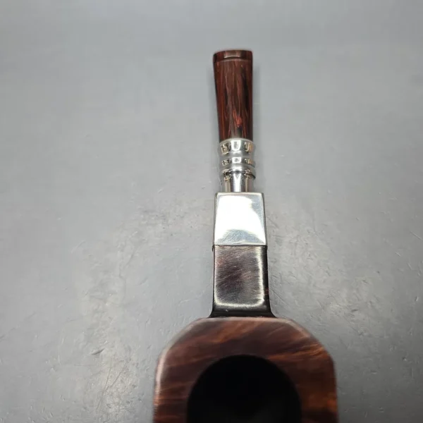 Ferndown Bark 3 Star Partially Rusticated Panel w/ Silver Estate Briar Pipe,English Estates - Image 9