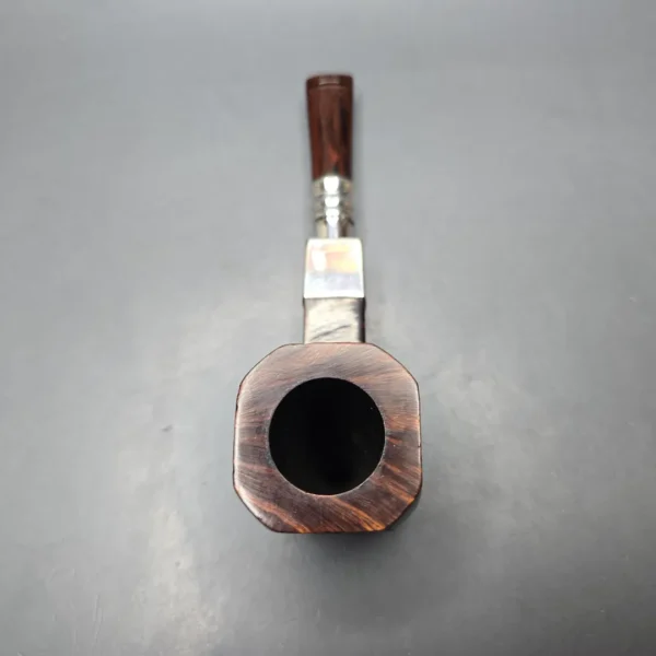 Ferndown Bark 3 Star Partially Rusticated Panel w/ Silver Estate Briar Pipe,English Estates - Image 6