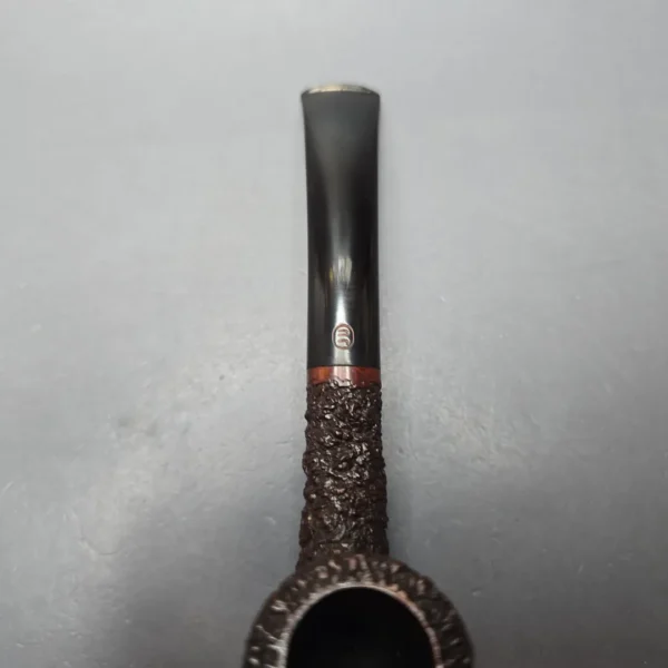James Upshall (c.1980s) Rusticated "Keel" Bent Billiard Estate Briar Pipe, Unsmoked - Image 8